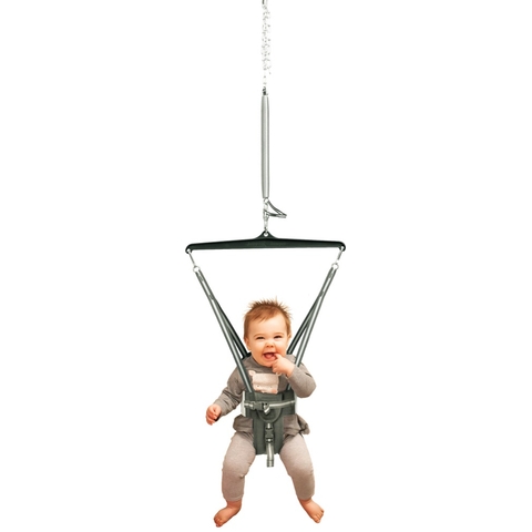 Jolly Jumper Bouncer Deluxe With Foot Rattles - Grey image 0 Large Image