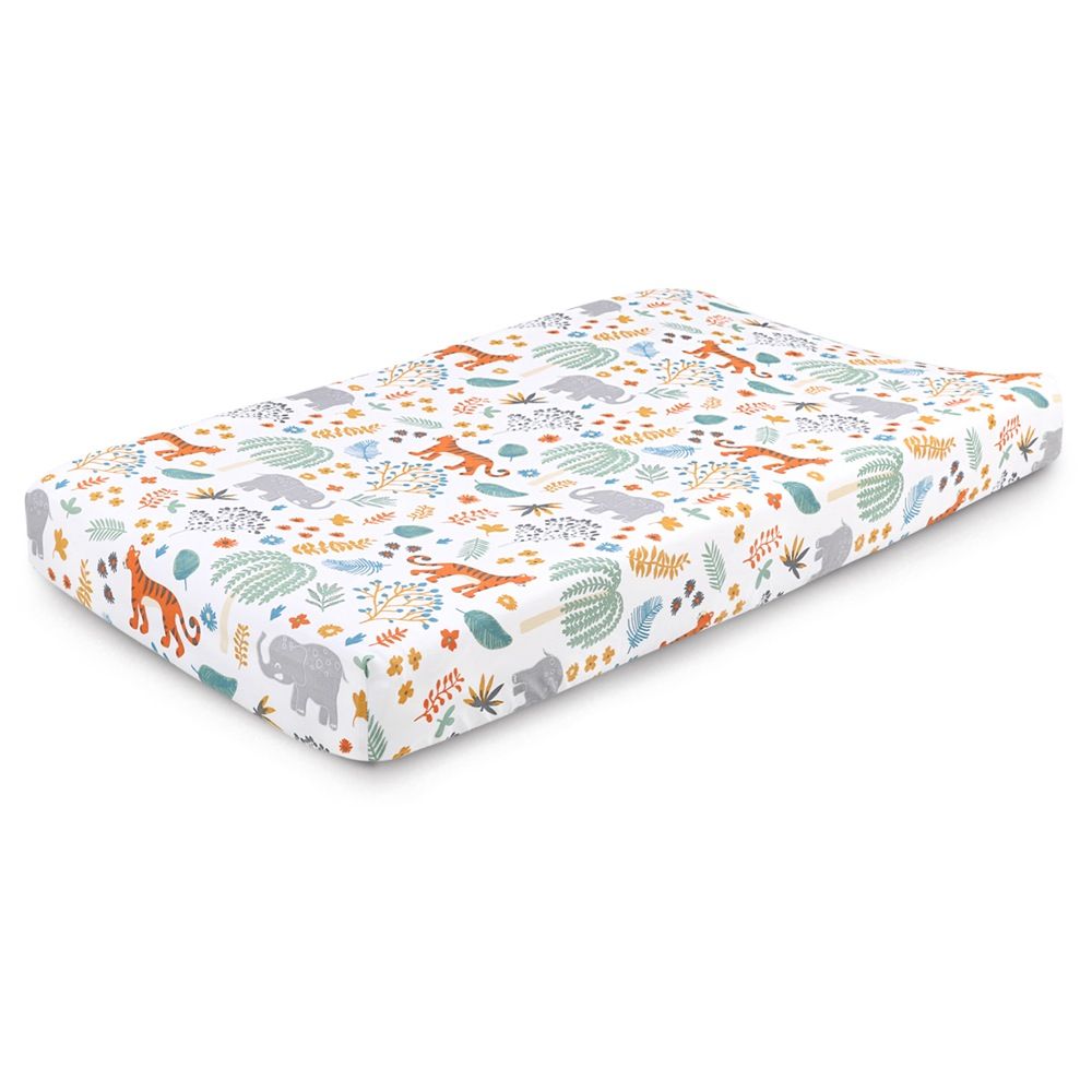 The Peanut Shell Boho Safari Bass Fitted Sheet 2 Pack | Baby Bunting AU