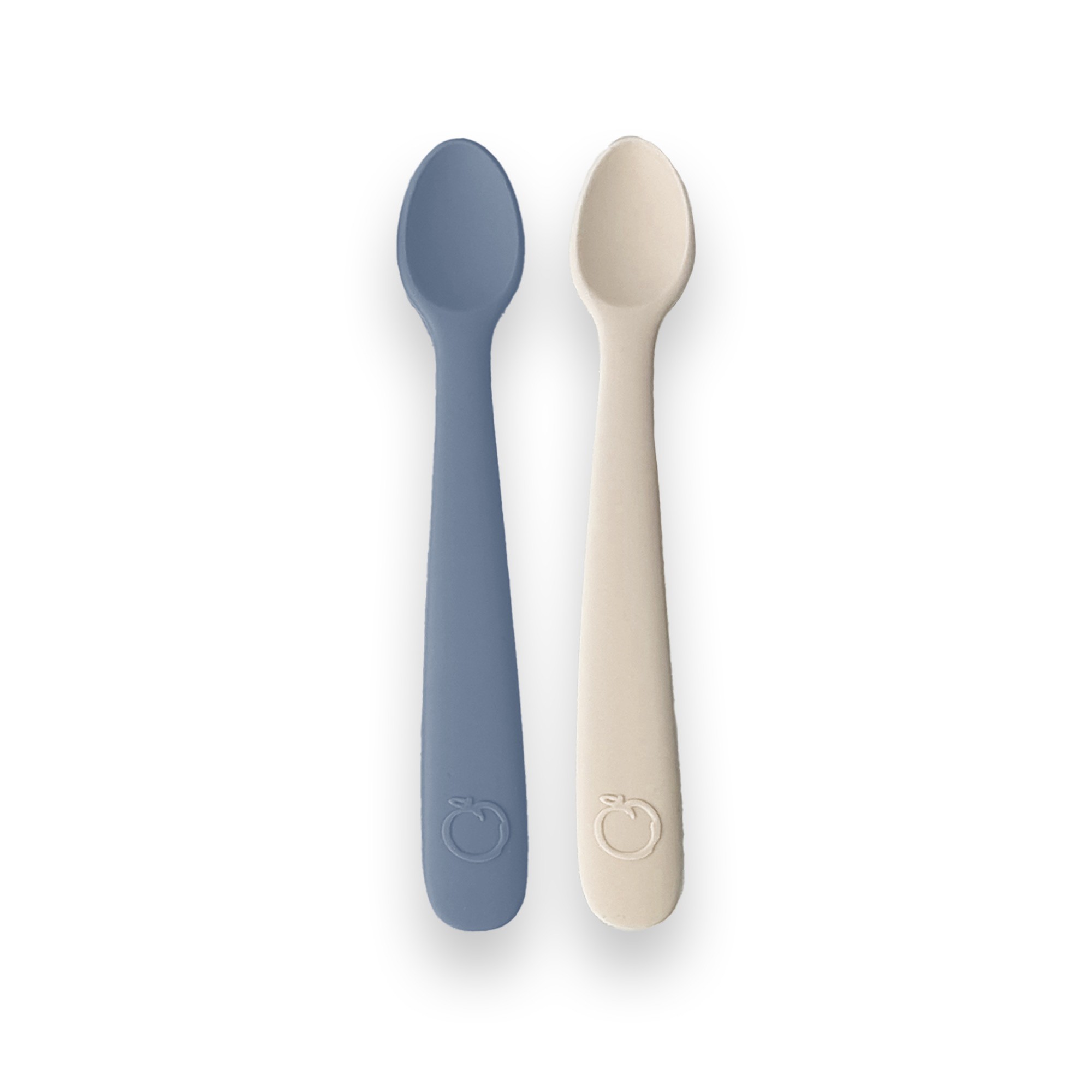 Plum First Feeding Spoons 2 Pack Steel Blue & Sand