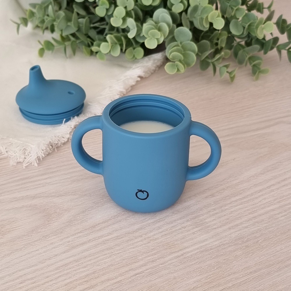 Plum Silicone Sippy Cup Teal Cups & Drink Bottles Baby Bunting AU