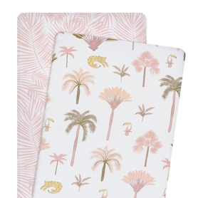 Lolli Living Tropical 2 Pack Bedside Sleeper Fitted Sheet