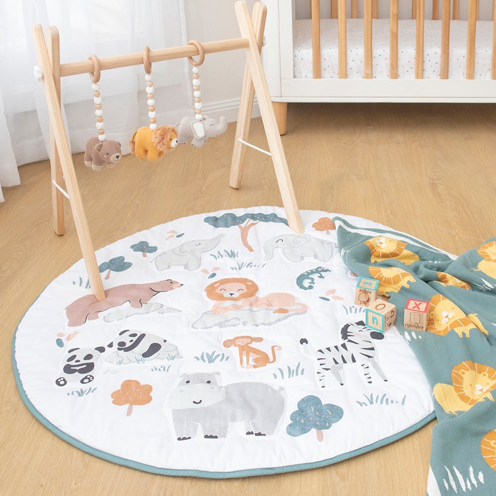 Lolli Living Day At The Zoo Play Mat/Milestone Card Nursery