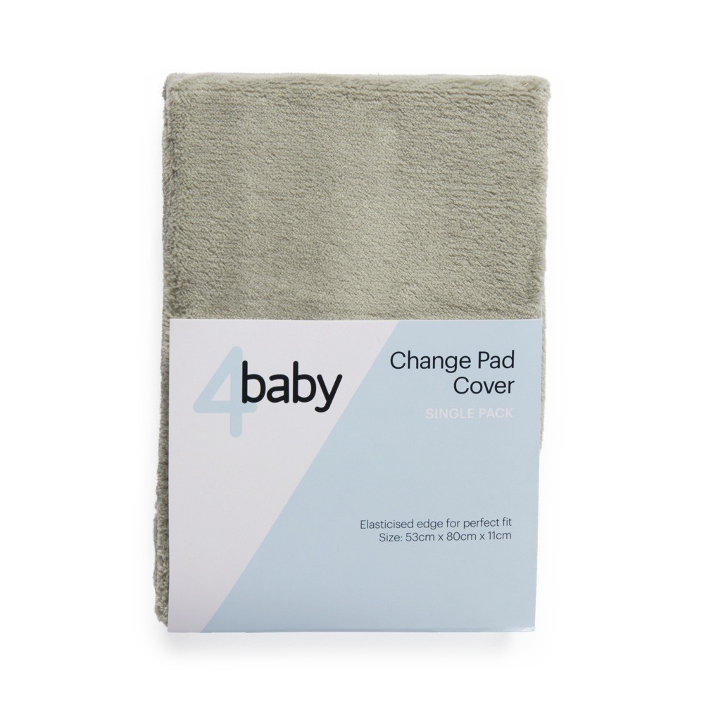 4Baby Single Fitted Change Pad Cover Grey Baby Bunting AU