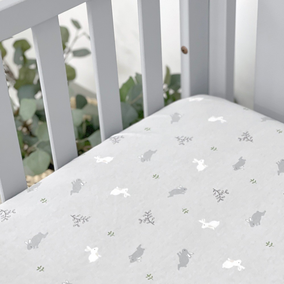 Bubba Blue Bunny Forest Cot Fitted Sheet Baby Bunting NZ