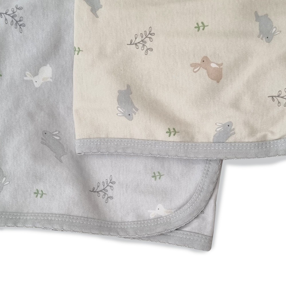 Bubba Blue Bunny Forest 2Pk Jersey Wraps Wraps Baby Bunting NZ