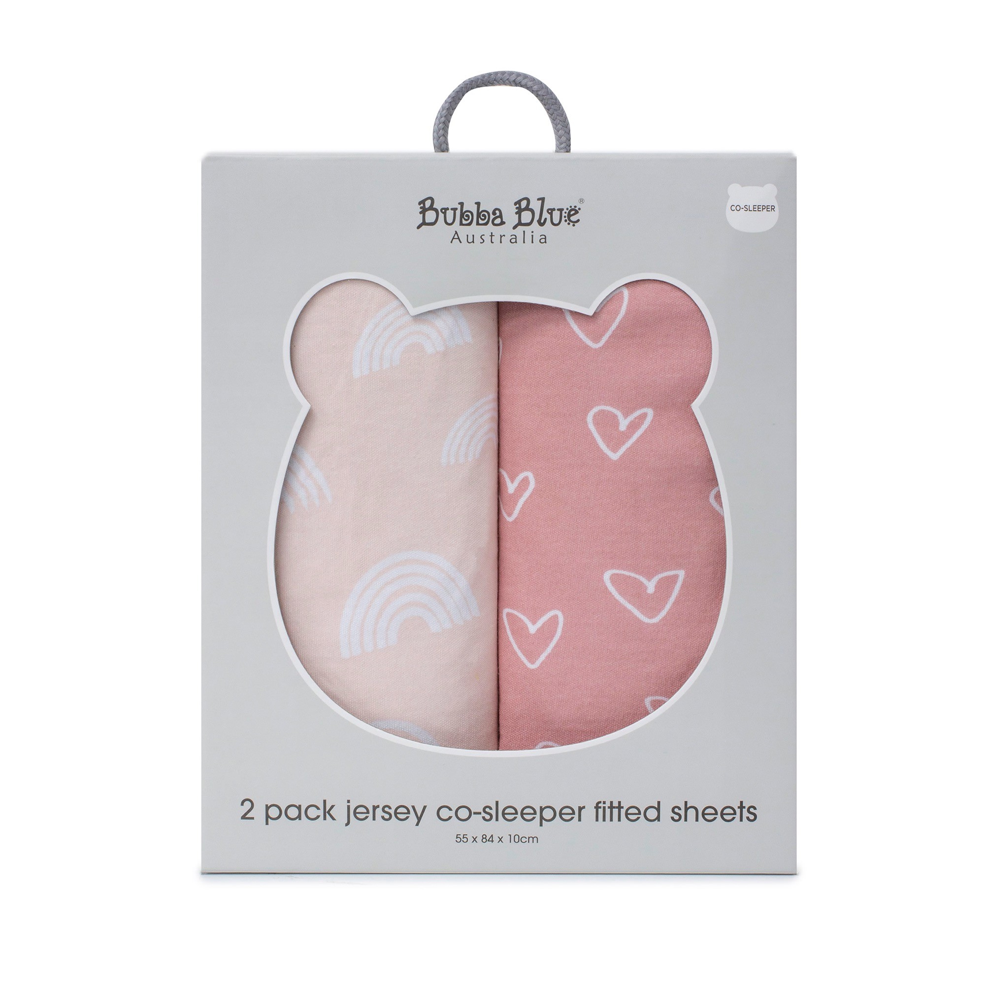 Bubba Blue Nordic CoSleeper Fitted Sheet 2 Pack Pink/Rose Baby