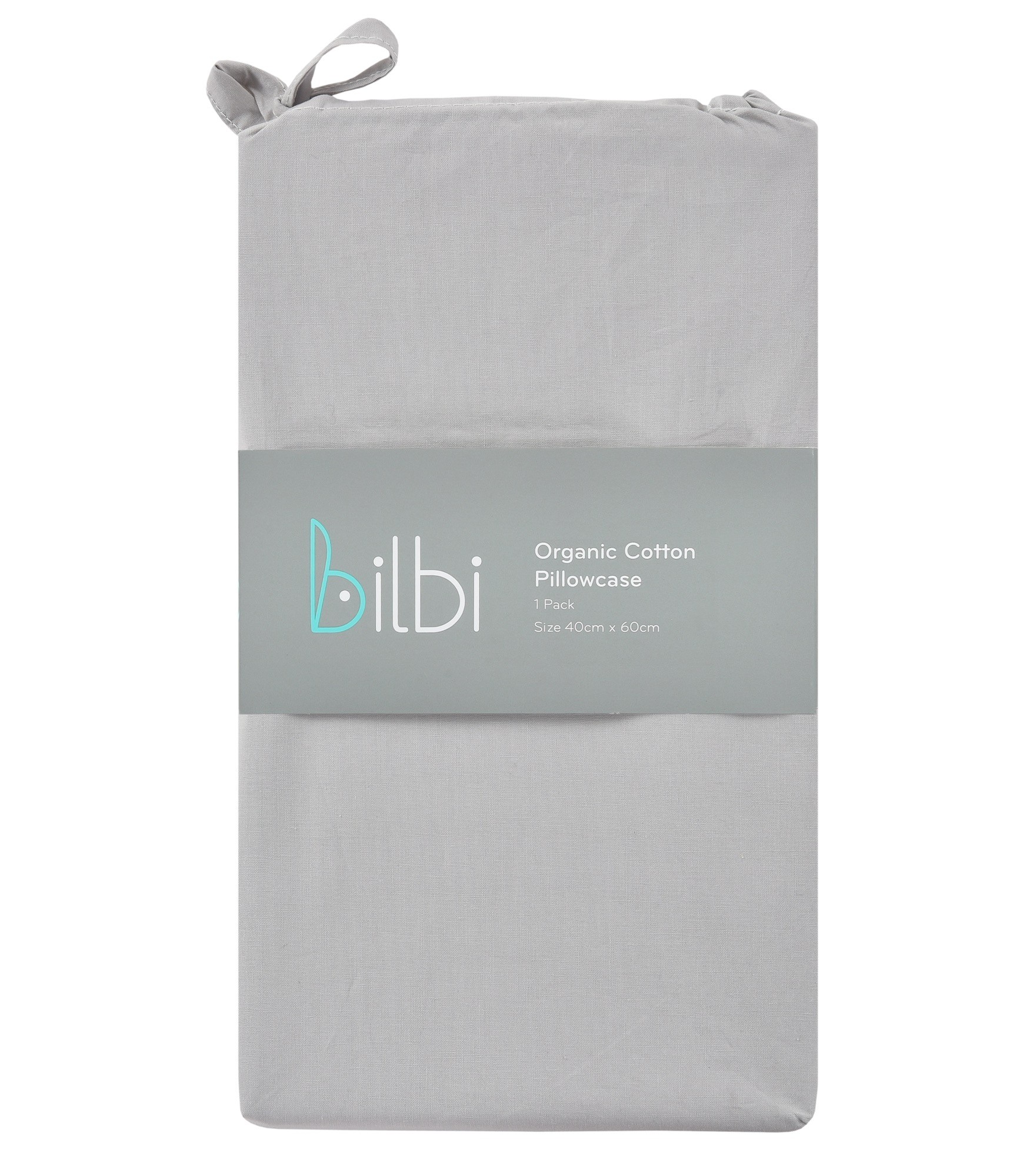 Bilbi Organic Cotton Cot Pillowcase Silver Pillow Cases Baby Bunting NZ