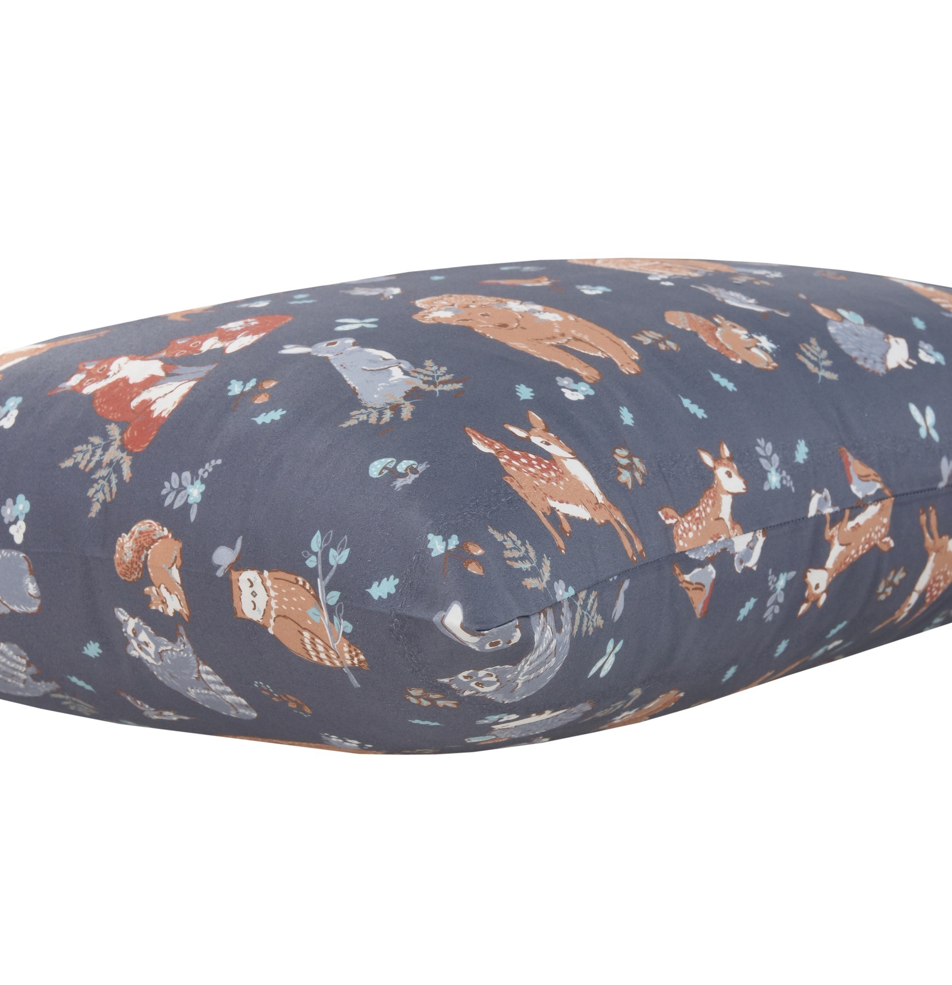 Bilbi Organic Cotton Pillowcase Forest Friends Charcoal Pillow Cases