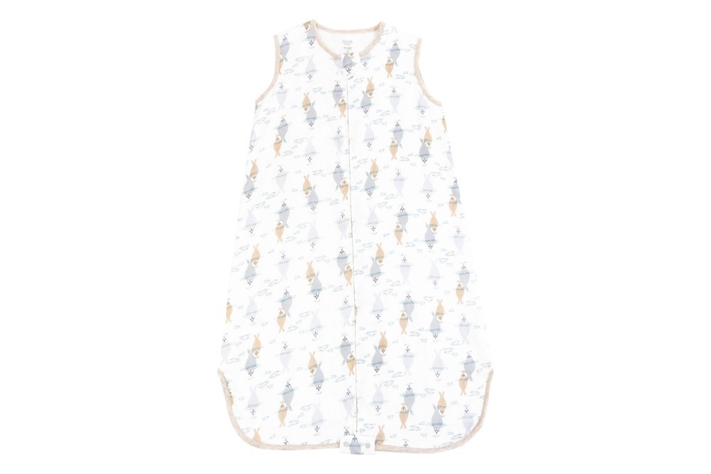 Nest Design Bamboo Pima Sleeping Bag 0.6 Tog Ocean Float 12 Months