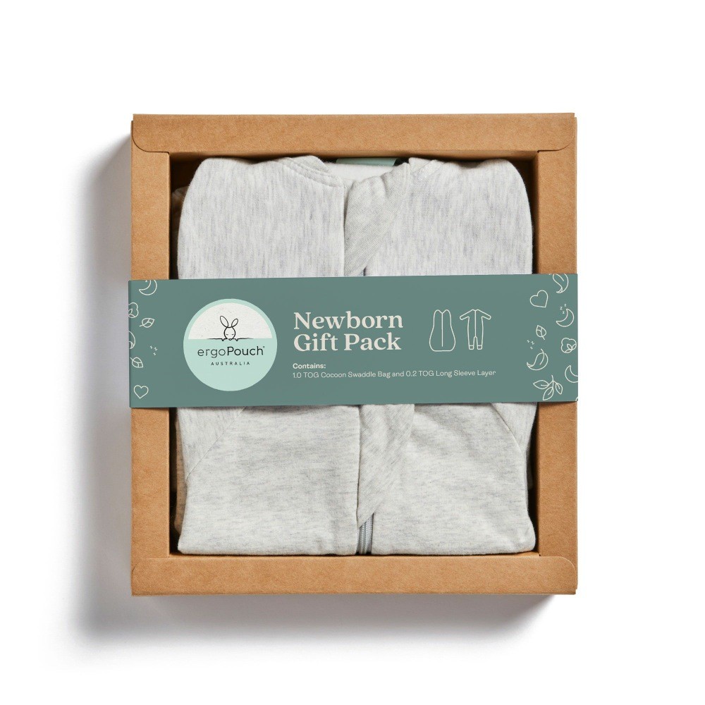 Ergopouch Swaddle Bag Gift Packs 1.0 Tog Grey Marle Nightwear