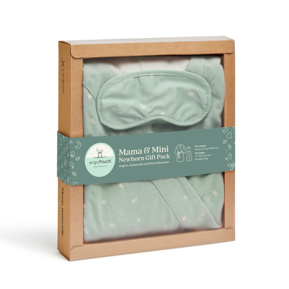 Ergopouch Swaddle Bag Gift Packs 1.0 Tog Sage Swaddles Baby Bunting AU