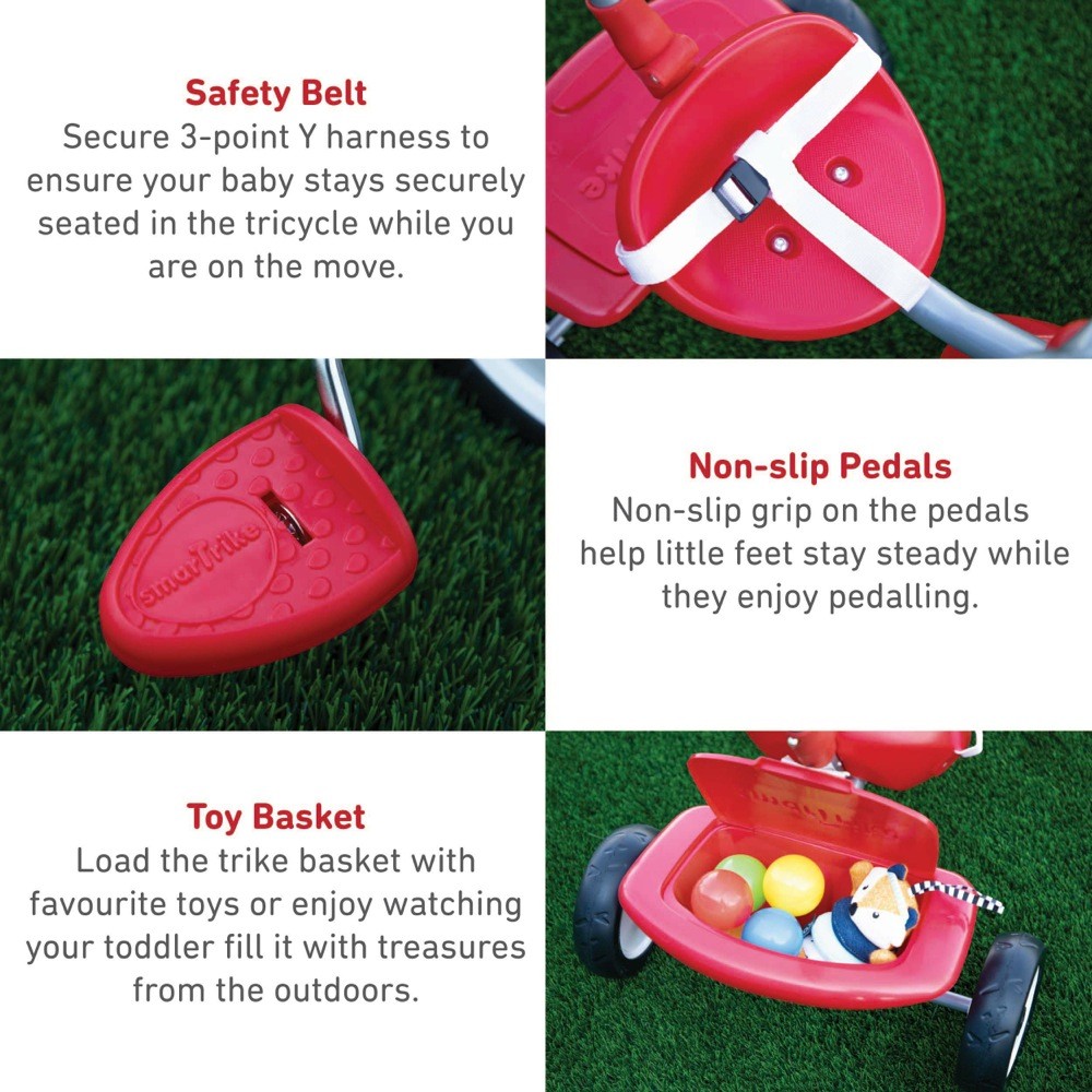 Smartrike Folding Fun 2 In 1 Trike Red Trikes, Cars & Rockers Baby Bunting NZ