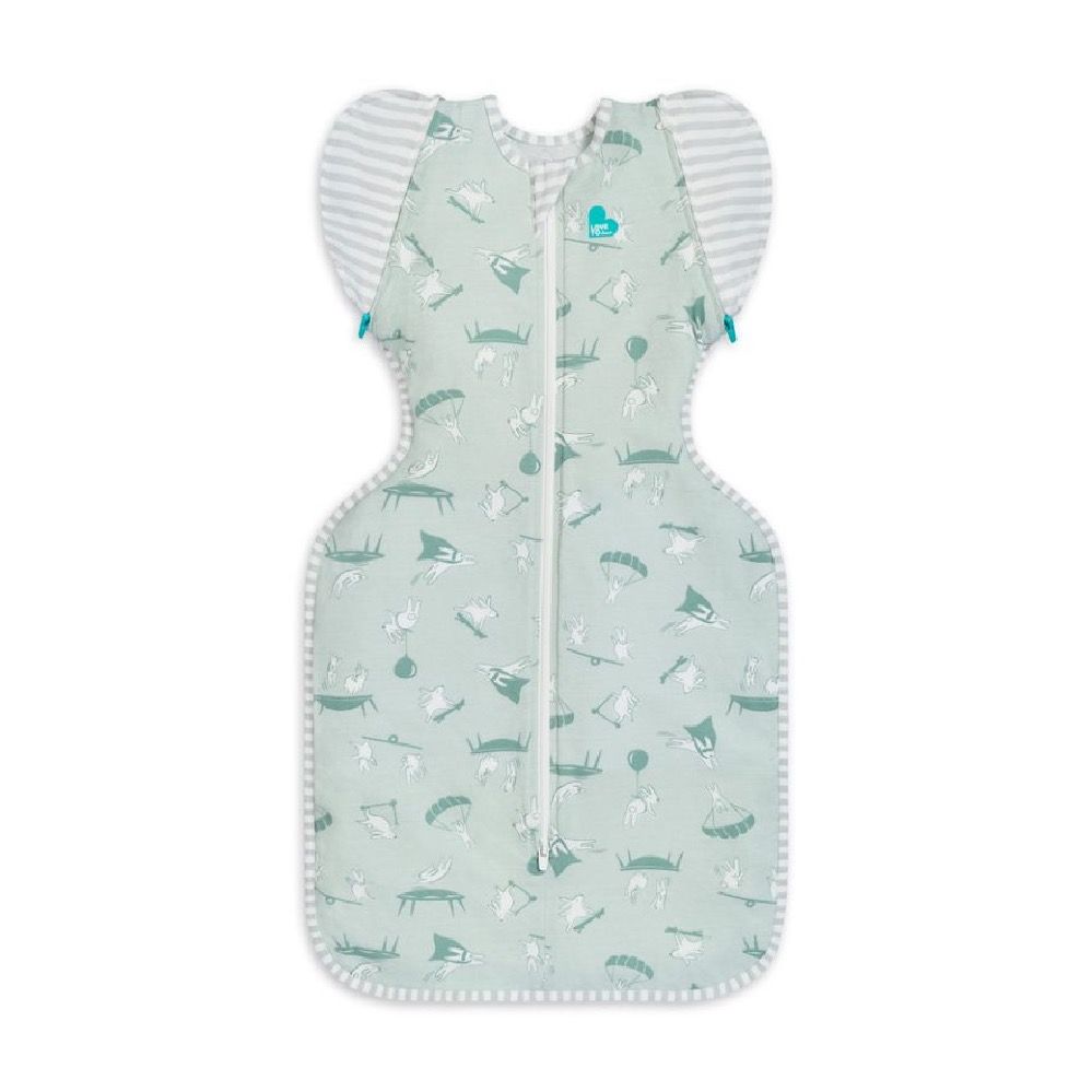 Love To Dream Swaddle Up Lite Trans Bag 0.2 Tog Daredevil Bunny Olive