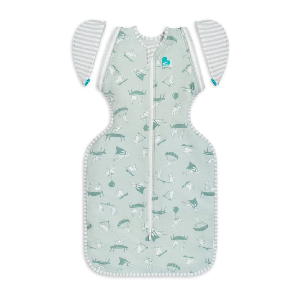 Love To Dream Swaddle Up Lite Trans Bag 0.2 Tog Daredevil Bunny Olive