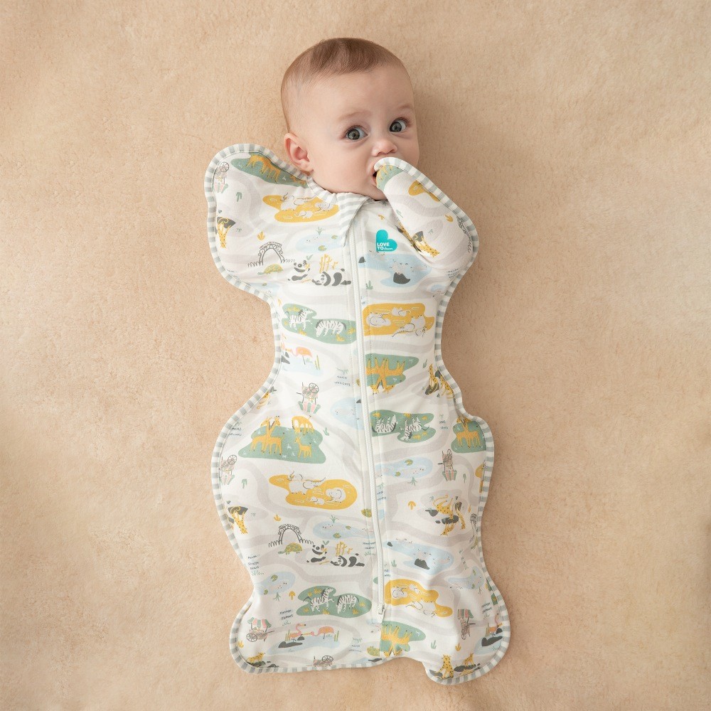 Love To Dream Swaddle Up Designer Lite 0.2 Tog Zootimes White Small