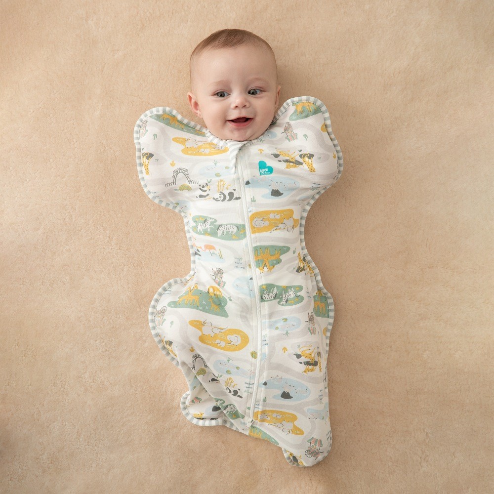 Love To Dream Swaddle Up Designer Lite 0.2 Tog Zootimes White Medium