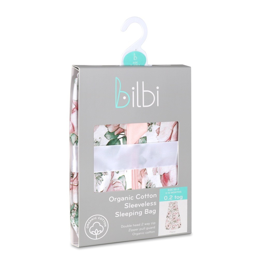 Bilbi Sleeping Bag Organic 0.2 Tog Elegant 312 Months Baby Bunting AU
