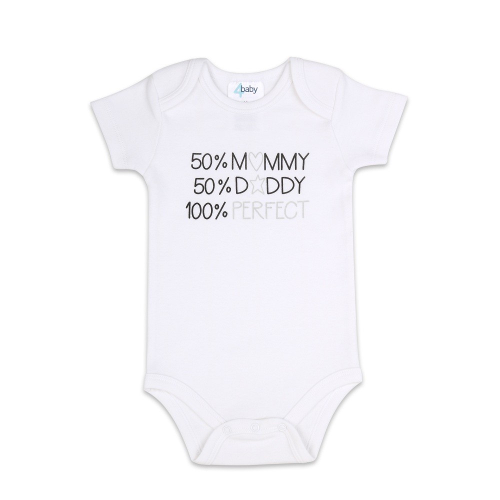 4baby Slogan Bodysuit 100% Perfect Size 0