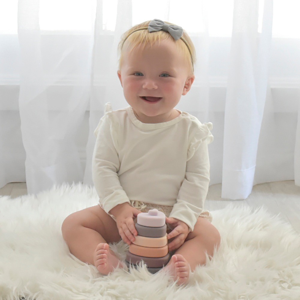 Playground Silicone Stacking Tower Heart Interactive Toys Baby