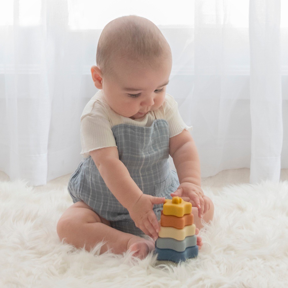 Playground Silicone Stacking Tower Star Interactive Toys Baby