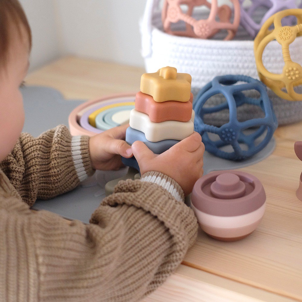 Playground Silicone Stacking Tower Star Interactive Toys Baby