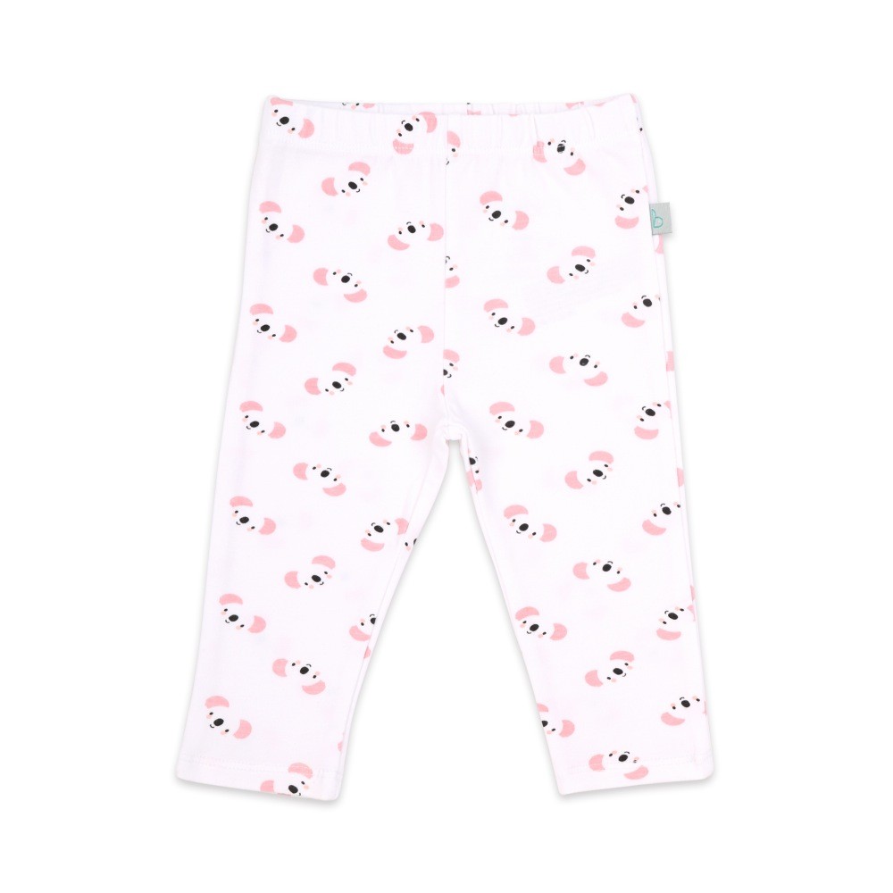 Bilbi 2 Pack Essential Organic Legging Koala Pink Baby Bunting NZ