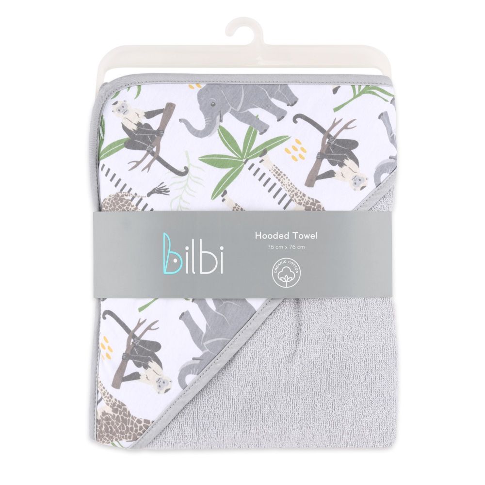 Bilbi Hooded Towel Safari Stand Multi | Selected manchester | Baby ...