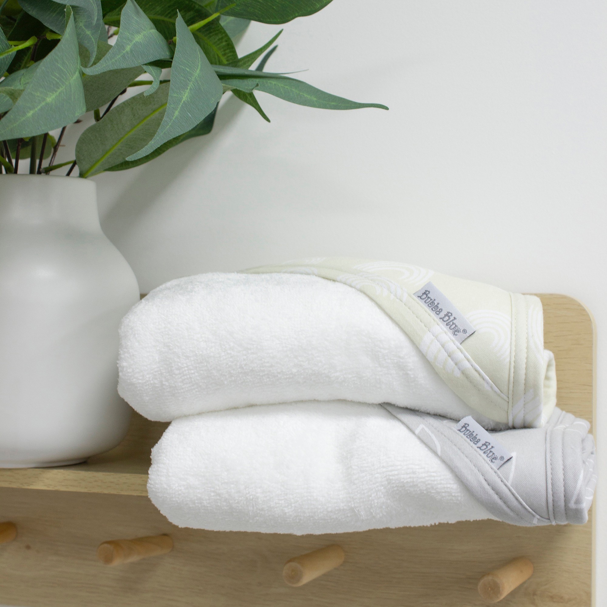 Bubba Blue Nordic 2 Pack Hooded Towel Grey/Sand newborn Baby Bunting AU