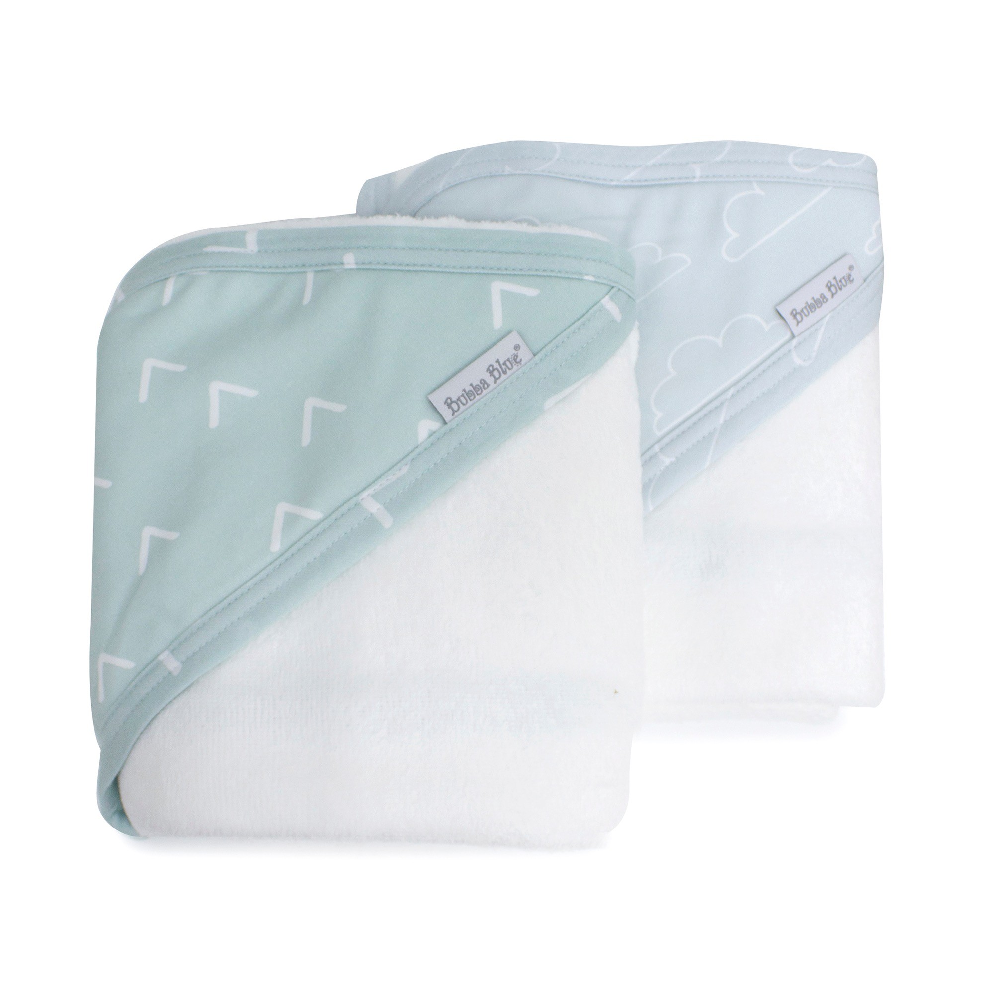 Bubba Blue Nordic 2 Pack Hooded Towel Sky/Mint newborn Baby Bunting AU