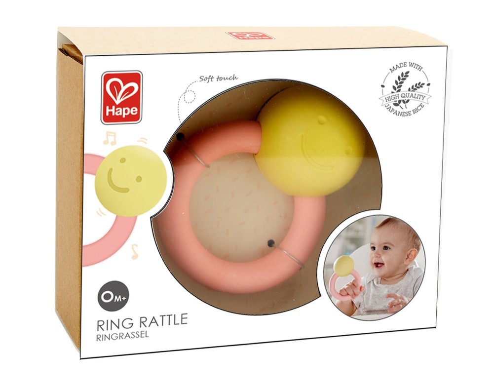 Hape Eco Ring Rattle Interactive Toys Baby Bunting NZ