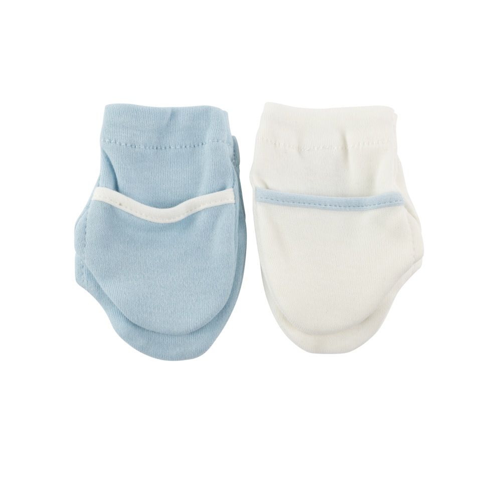 Mothers Choice No Scratch Mittens (2Pk) Blue | First Aid | Baby Bunting AU