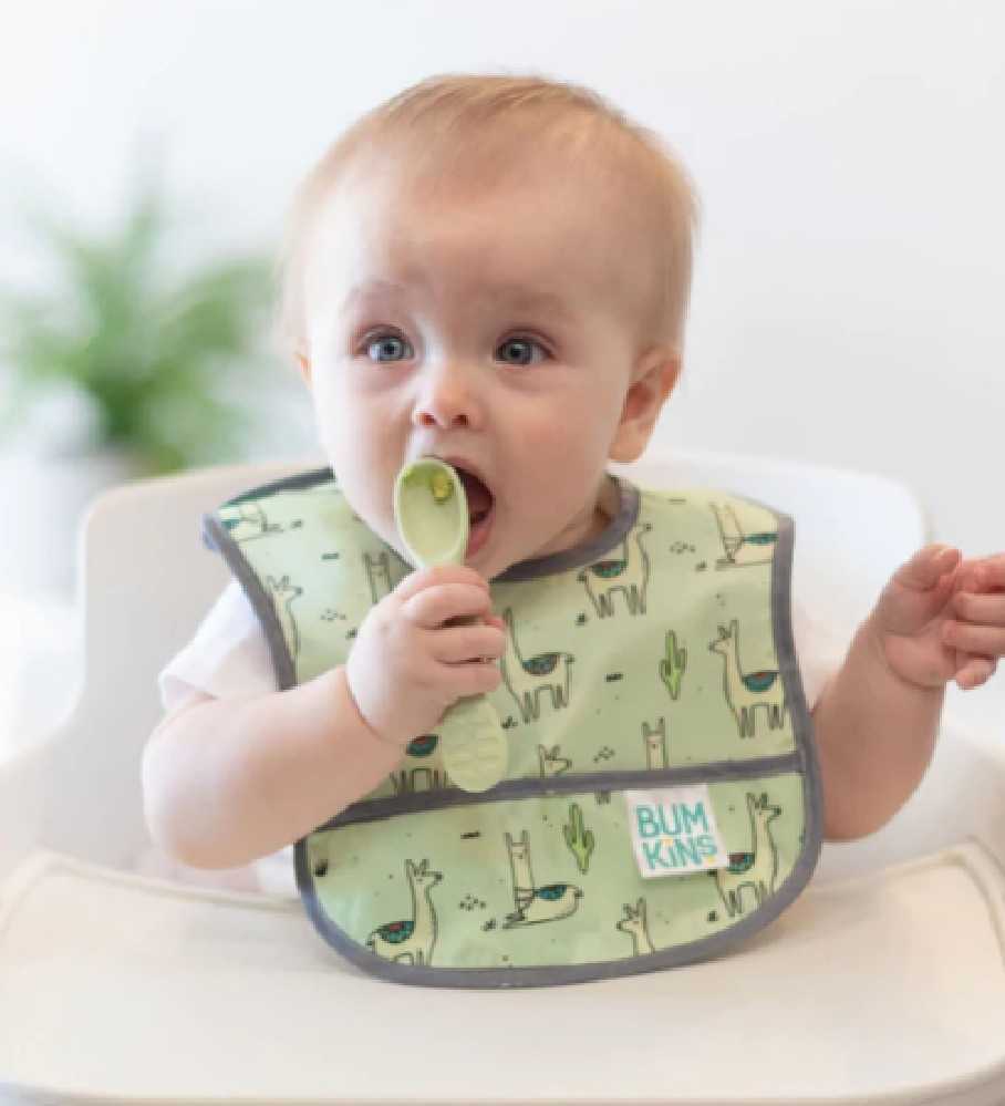 Bumkins Silicone Dipping Spoon Taffy Grey 3Pk Utensils Baby Bunting NZ