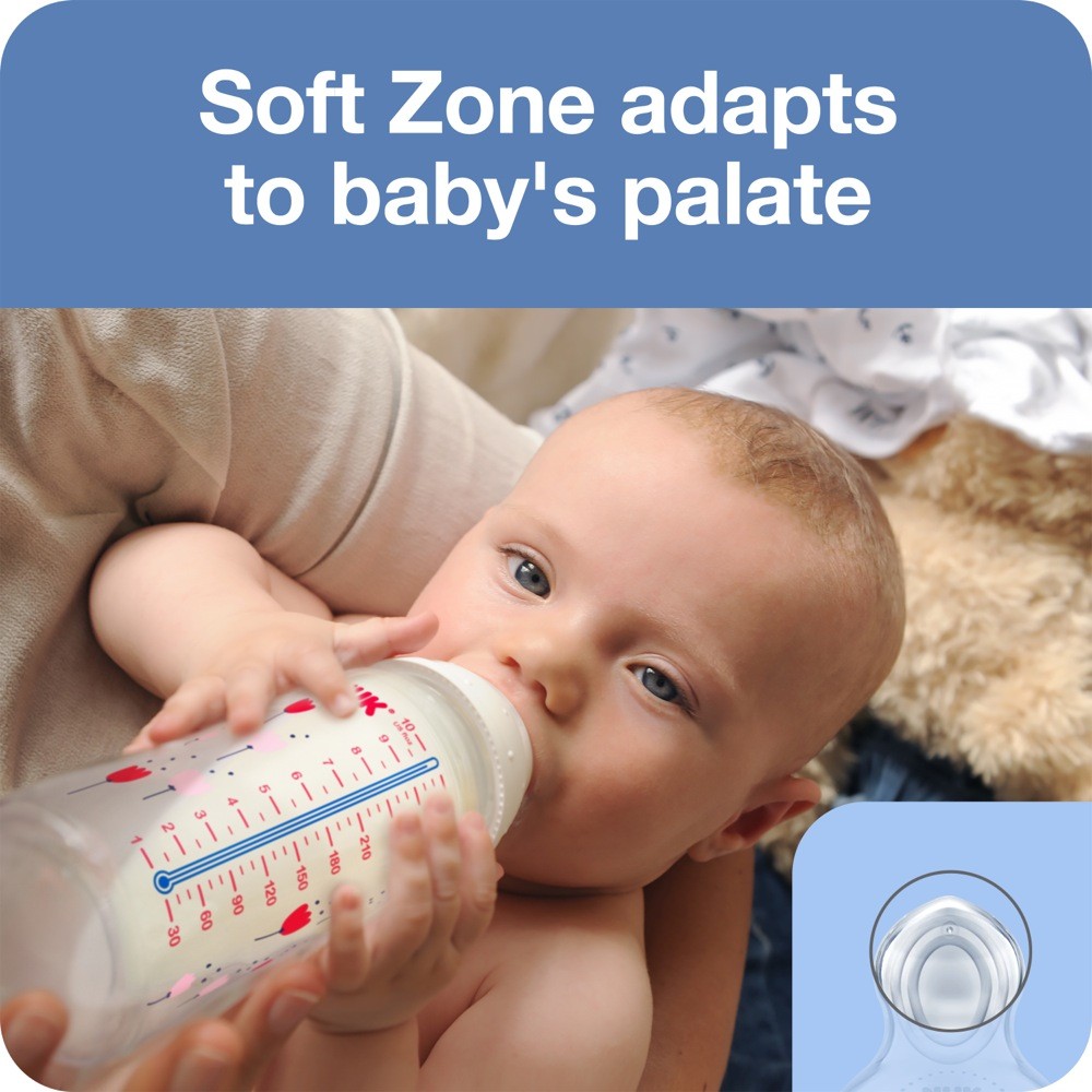 Nuk Fc 240Ml Glass Bottle Temp Control 06M Bottles Baby Bunting AU