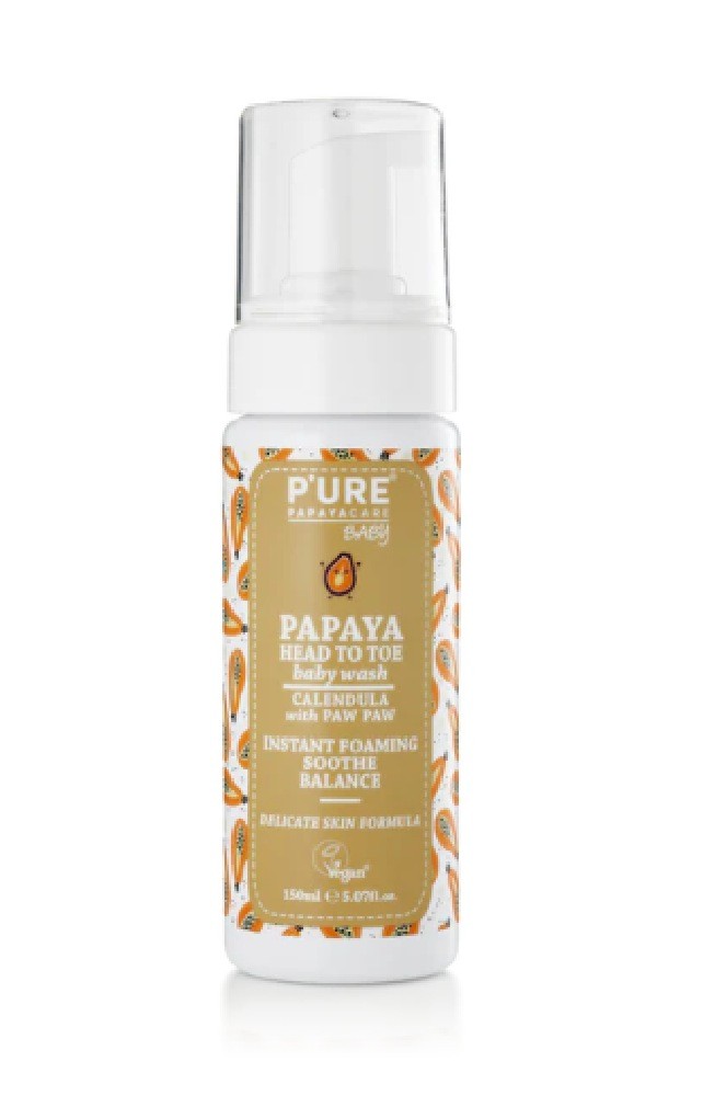Pure Papaya Care Baby Head To Toe Wash 150ML Bathtime Baby Bunting AU