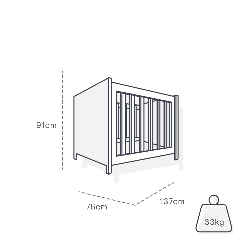 Babyrest Beckett Standard Cot Teak Cots Baby Bunting AU