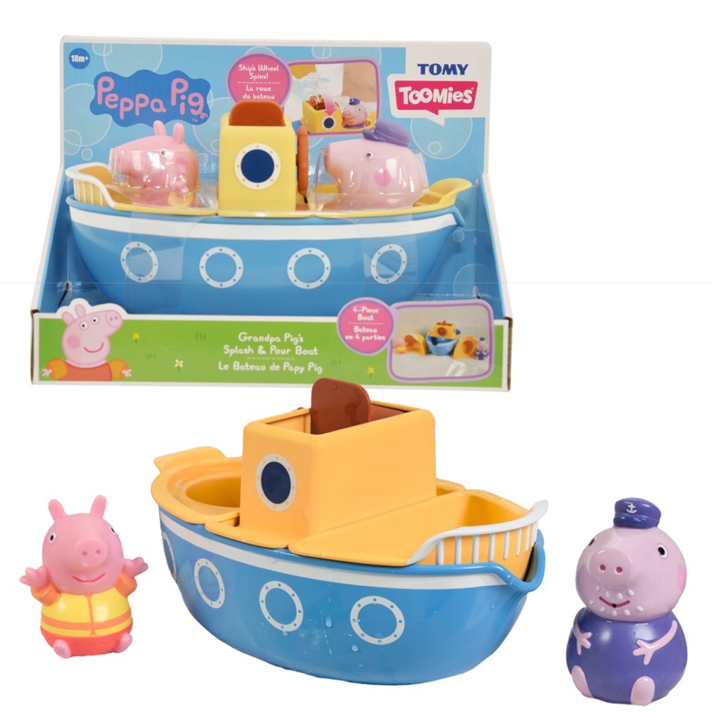 Tomy Toomies Peppa Pig Grandpa Pigs Splash & Pour Set | Interactive ...