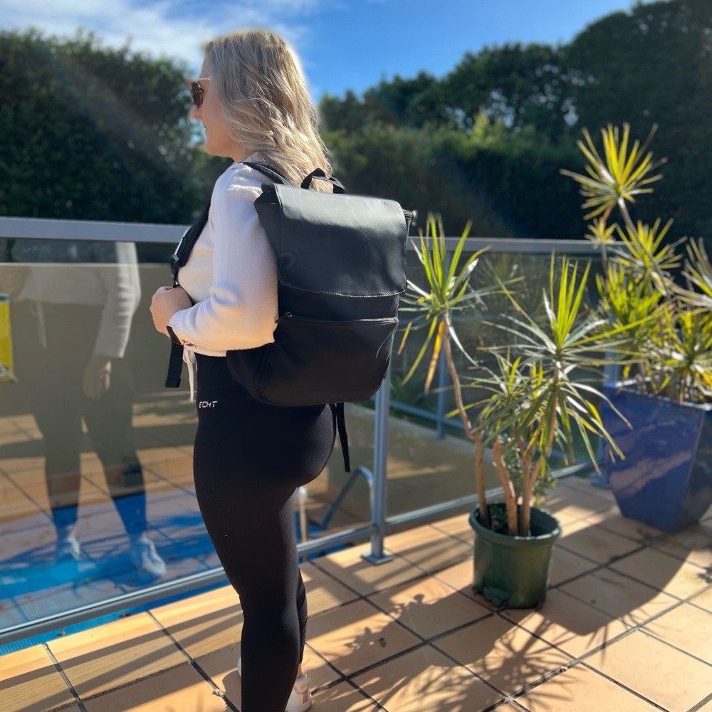 4Baby Contrast Nappy Bag Black Nappy Bags Baby Bunting AU