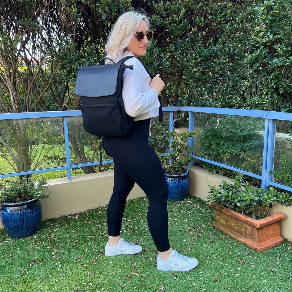 4Baby Contrast Nappy Bag Black Nappy Bags Baby Bunting AU