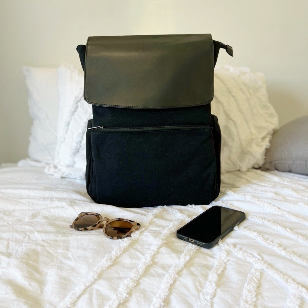 4Baby Contrast Nappy Bag Black Nappy Bags Baby Bunting AU