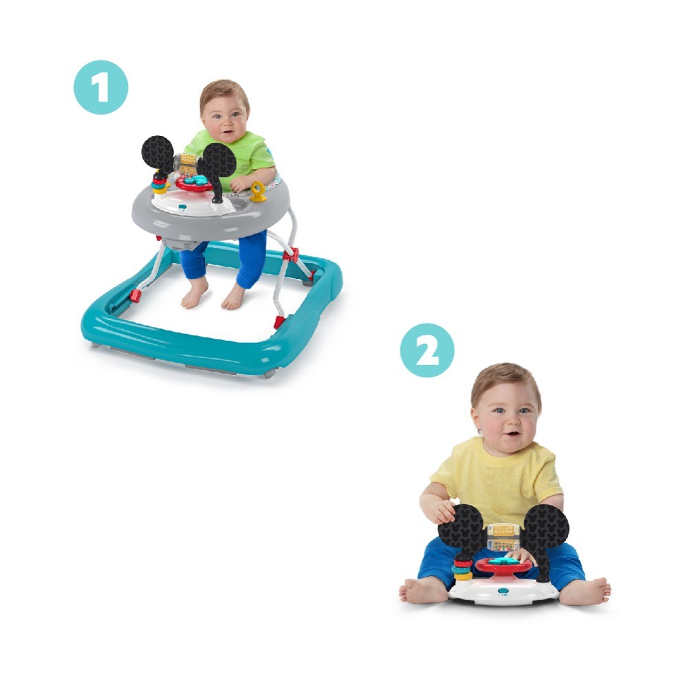 Bright Starts Tiny Trek 2In1 Walker Mickey Mouse Original Besties Walkers Baby Bunting AU