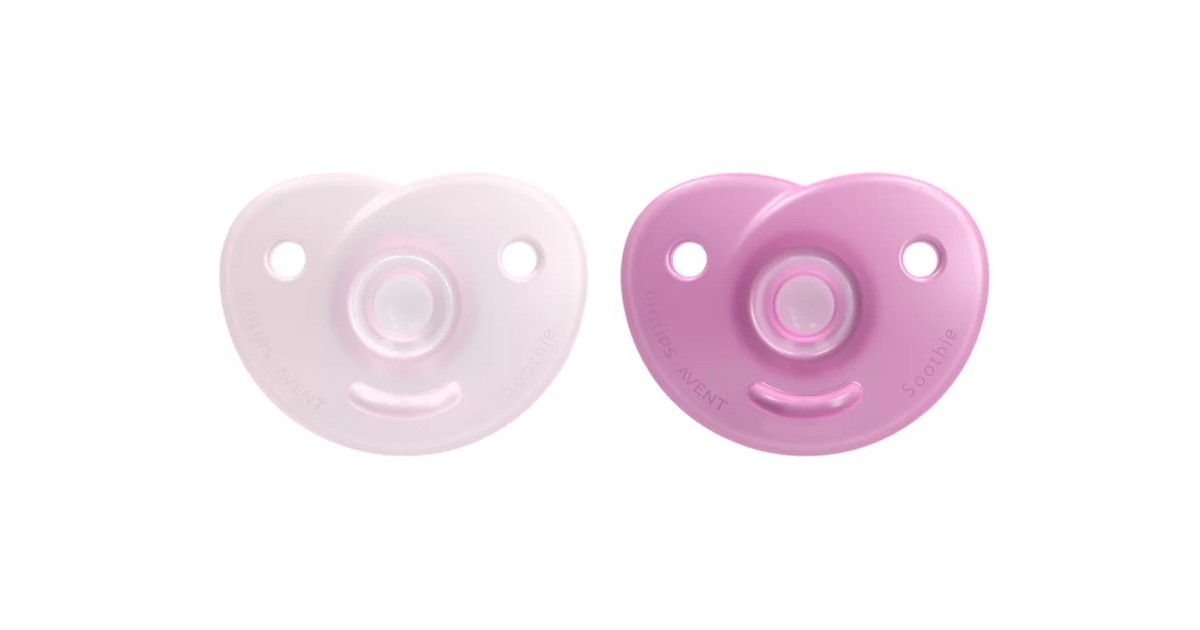 Avent Soothie To Month Pink 2Pk Pink Baby Bunting NZ