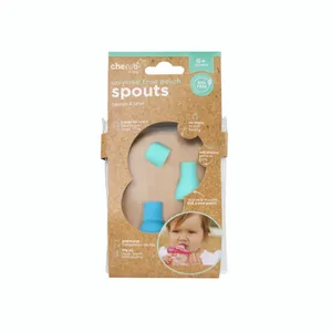 Cherub Baby Food Pouch Spouts Aqua/Mint