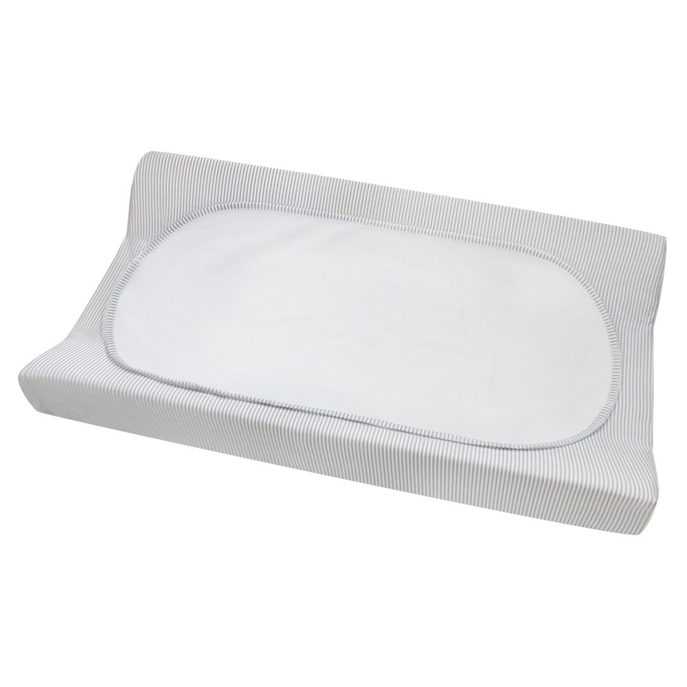 Living Textiles Change Pad Cover & Liner Set Grey Stripe Baby Bunting AU