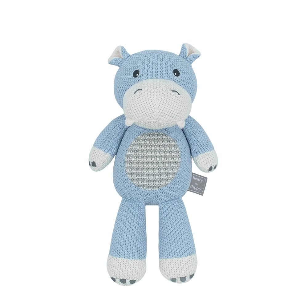 Living Textiles Cotton Knit Toy Henry The Hippo | Selected manchester ...