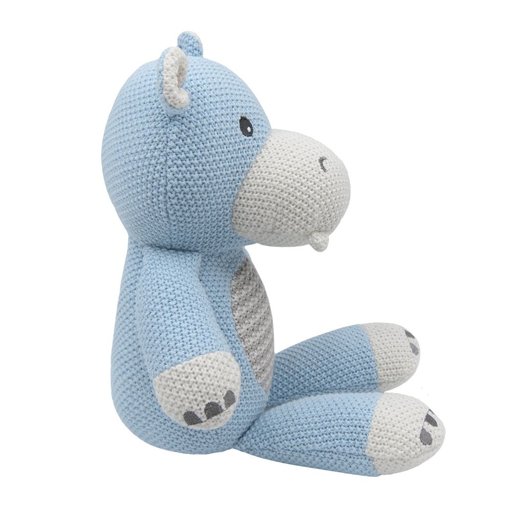 Living Textiles Cotton Knit Toy Henry The Hippo | Selected manchester ...