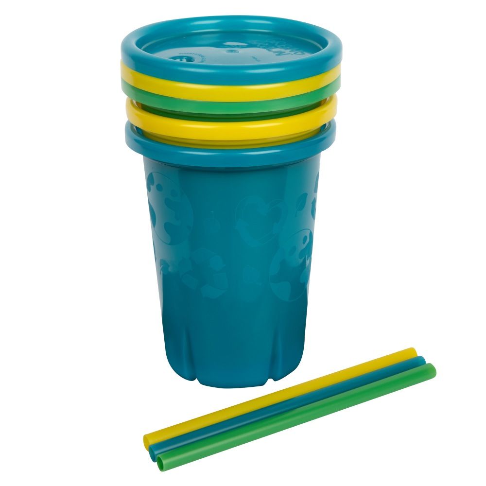 The First Years GreenGrown Reusable Spill-Proof Sippy Toddler Cups - Blue -  3pk/10oz 3 ct; 10 oz
