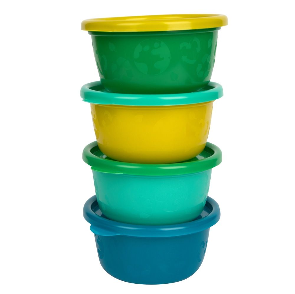The First Years GreenGrown Reusable Spill-Proof Straw Cups - Toddler Cups  with Straw - Blue/Yellow/Green - 6 Count
