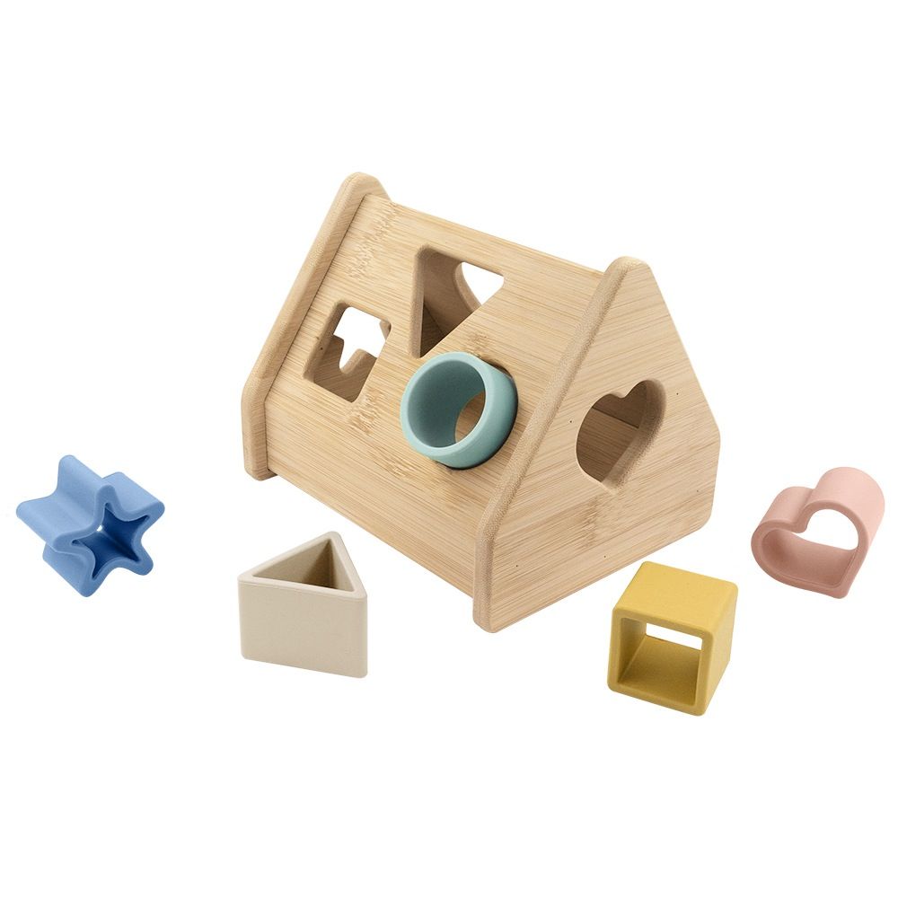 Playground Silicone Wooden Shape Sorter | Interactive Toys | Baby Bunting AU
