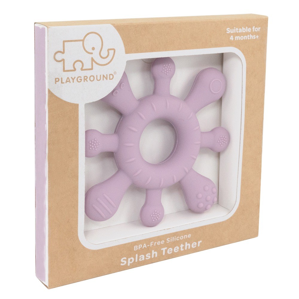 Playground Silicone Splash Teether Dusty Mauve Interactive Toys