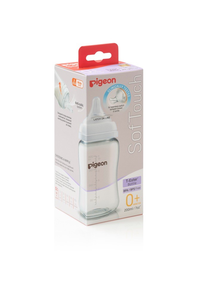 Pigeon SofTouch III Bottle TEster 200ml Bottles Baby Bunting AU